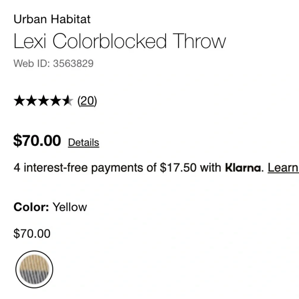 NWOT Lexi Colorblocked Throw - Picture 4 of 4